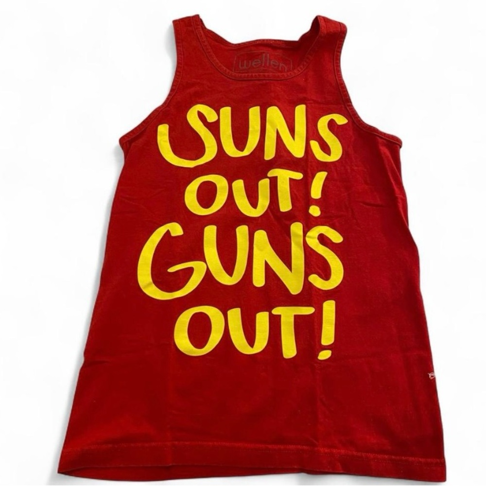 Wellen Men’s Graphic Tank - Red - Small